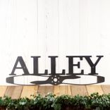 Custom Airplane Propeller Metal Last Name Sign for Aviation Pilot 4 small