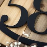 Hanging Oval Metal House Number Sign 2 small