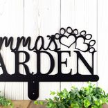 Personalized Garden Pet Memorial Metal Sign with Paw Prints 3 small