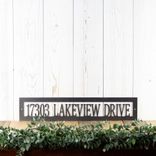 Custom Rectangular Hanging Address Metal Sign, Front Porch House Number Steel Plaque, Personalized Horizontal Numbers Outdoor Signage 5 small
