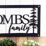 Personalized Family Last Name Metal Sign, Cedar Trees & Adirondack Chair Wall Decor, Custom Vacation Retreat Plaque for Lake House or Cabin 4 small
