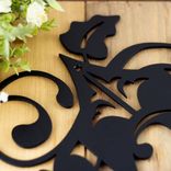 Vertical Metal House Number Plaque with Vines and Fleur De Lis 2 small