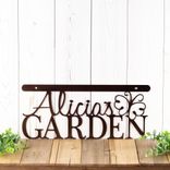 Hanging Personalized Metal Garden Name Sign with Bumble Bee Insect 2 small