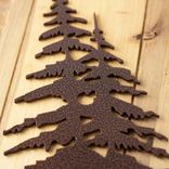 Metal House Numbers Sign with Pine Trees 2 small