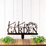 Personalized Garden Pet Memorial Metal Sign with Paw Prints 4 small