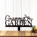 Custom Garden Name Metal Plaque, Dragonfly, Butterfly, Bumble Bee or Ladybug Insect Yard Decor, Personalized Flower Bed Gardener Steel Sign 2 small