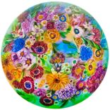 Glass Garden Enchantment 33 inch glass diameter painted chandelier 2 small