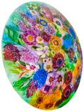 Glass Garden Enchantment 33 inch glass diameter painted chandelier 6 small