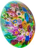 Glass Garden Enchantment 33 inch glass diameter painted chandelier 5 small