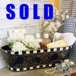 Large Courtly Guest Towel Caddy Checked Vanity Organizer 1 small