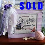 Wood Sign Decorative Indoor Vintage Flower Shop Violets Lavender 1 small