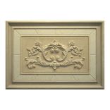 Classic Carved Limestone Decorative 16" x 23" Relief Backsplash Insert Tile 1 small