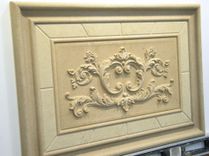 Classic Carved Limestone Decorative 16" x 23" Relief Backsplash Insert Tile 2 small