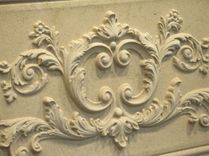 Classic Carved Limestone Decorative 16" x 23" Relief Backsplash Insert Tile 5 small
