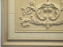 Classic Carved Limestone Decorative 16" x 23" Relief Backsplash Insert Tile 6 small