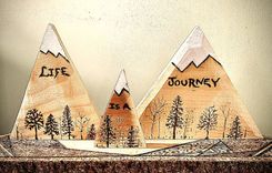 Life is a Journey, Wood Mountains, Mountain Art, Decor, Mountains 3 small