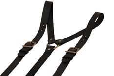 Black Leather Suspenders 4 small