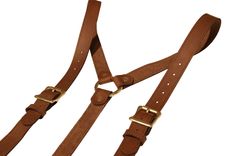 Brown Leather Suspenders 5 small