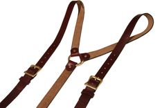 Red Leather Suspenders - Oxblood Leather Suspenders - Burgundy Leather Suspenders 4 small