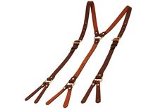 Red Leather Suspenders - Oxblood Leather Suspenders - Burgundy Leather Suspenders 3 small