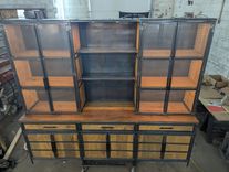 Rustic Credenza & Hutch 3 small