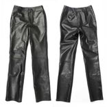 Womens Slim Fit Leather Trousers- Made-to-Order in standard sizes 1 small