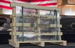 Promises Don’t Break – Custom Glass Pallet Desk Art for Business & Corporate Gifts 1 small
