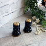 Black White Polka Dot Salt Pepper Shaker Polka Dot Decor Polka Dot Kitchen Decor 2 small