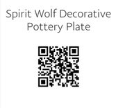 Spirit Wolf Decorative Pottery Plate Wolf Decor Wolf Picture Wolf Art 5 small