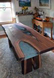 Live edge walnut with epoxy inlay table 1 small