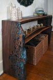 Live edge walnut with epoxy resin inlay dining console 2 small