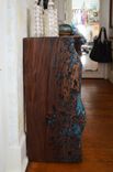 Live edge walnut with epoxy resin inlay dining console 6 small