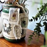 Custom Utensil Jar Storage Canister Vintage Honey Bee 5 small