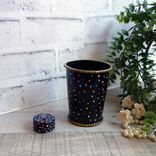 Colorful Polka Dot Vase and Tea Light Set Hand Painted Whimsy Decor 3 small