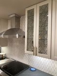 Unique Custom Made Kitchen Cabinet Glass Inserts - Savannah 3 small