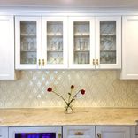 Unique Custom Made Kitchen Cabinet Glass Inserts - Savannah 1 small