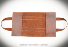 Bison Leather Bible or Book Cover with carry handles 3 small