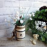 Rustic Honey Bee Decor Jar Vase Floral Decor Bee with Flowers Decor Save The Bees 3 small