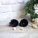 Black and White Striped Decor Salt & Pepper Shakers Hand painted Striped Decor 3 small