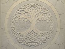 Tree Of Life Limestone Decorative 18" x 18" Decorative Tile 2 small