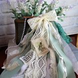 Old Wood Purse Lavender Floral Arrangement Centerpiece Lavender Flowers 4 small