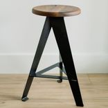 Handmade Windmill Stool – Flat Pack Walnut & Steel Bar Stool | Artisan-Made, Sustainable Furniture 4 small