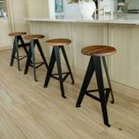 Handmade Windmill Stool – Flat Pack Walnut & Steel Bar Stool | Artisan-Made, Sustainable Furniture 1 small