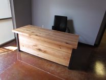 Reception Desk Wood And Steel 1 small