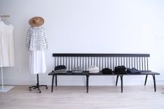 Ebonized Spindle Back Bench 1 small