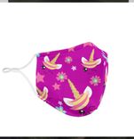 Adult Or Child Sized Unicorn Face Mask Reuseable Washable Adjustable Face Mask With 2 Free Filters 2 small