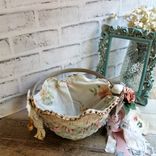 Pink And Green Shabby Chic Decor Rose Basket 3 small