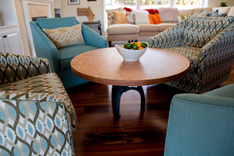 Round Wood Coffee Table, Modern Coffee, Round Pedestal Coffee Table, Wood Pedestal Coffee Table 5 small