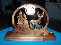 Scenic Art With Small Desk Clock 6 small