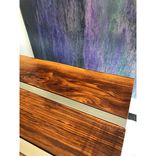 Figured Walnut And Steel Dining Table With Bench 5 small